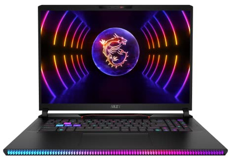 MSI Raider GE78 HX Gaming Laptop (13VG-009UK), Latest Intel Core i7-13700HX, 17 QHD+ 240Hz Panel, Latest GeForce RTX 4070, GDDR6 8GB, 16GB, 1TB SSD, Windows 11 - Core Black