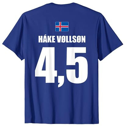 Hake Vollson 4,5 Sauftrikot Island Namen Fußball Partyurlaub T-Shirt