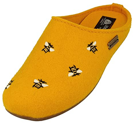 HAFLINGER Everest Api Filzpantofffeln Hausschuhe mit Applikation