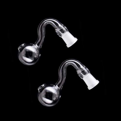 RORA 2pcs Glass Bong Bowl Water Pipes Bong - 10mm 14mm 18mm Male Female Clear Thick S Bowl for Glass Bongs Thick Big Bowls for Water Pipes (2pcs 14mm female)