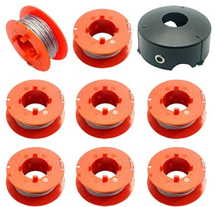 CDIYTOOL Bobina y línea para desbrozadora Bosch, línea automática para desbrozadora ART 23 26 30 COMBITRIM EASYTRIM, 8 m, F016800175 (8 carretes + 1 tapa)