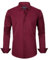 J.VER Herren Hemd Regular Fit Businesshemd Unifarben Stretch Freizeithemd Faltenfrei GeschäFtsleute Shirt Klassische Alltag Oberhemden,Bordeaux,XL