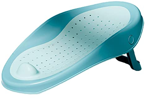 jojomis Babyparty-Gestell verhindert Abrutschen, bequemes, bionisches Design, seitlich hochgezogen, sanftes Paket, tragbarer Ständer für Zuhause, Badewanne, Kinder, Neugeborene, Blau
