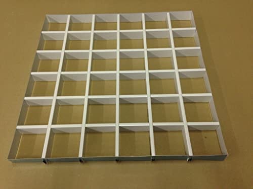 Faldón de techo con rejilla de aluminio blanco 60 x 60 cm