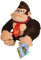 Simba - Peluche Donkey Kong 30 cm, Super Mario, Material Suave y Agradable, Apto para Todas Las Edades (109231531)