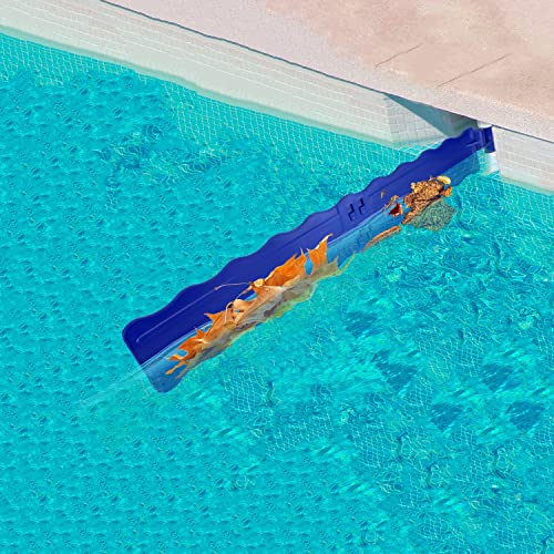 LISINAN Plastic Debris Skimmer-Skimmer Guard,Hands Free Pool Leaf Skimmer,Work with Most Skimmer Systems on Above-Ground and in-ground Pools,6.7 Inches to 4 Inches (Blue)