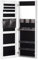 SONGMICS Schmuckschrank abschließbar, Wandspiegel, an der Tür hängend, Spiegelschrank, Wandschrank, Ganzkörperspiegel, Geschenkidee, wolkenweiß JJC003W01