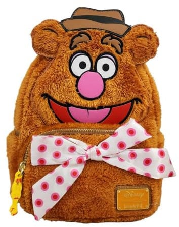 Loungefly Disney Mini Rucksack Muppets Fozzie Bear oder Rowlf Cosplay Umhängetasche, Fozzie Bear, Mini-Rucksack