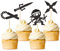 Blumomon 24 Stücke Ninja Cupcake Toppers Ninja Warrior Cake Picks für Kinder Ninja Thema Geburtstagsfeier Dekorationen Babyparty Kuchen Dekorationen