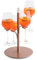 SpritzUpYourLife Getränke Tower ohne Montage - Aperol Ständer für 4 Gläser - lustige JGA Deko & Aperol Geschenk, Cocktail Tower für Sarti Rosa Aperitif (rosé gold)