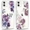Foonary 2 Stück Transparent Hülle für Apple iPhone 11 6,1, Handyhülle mit Frauen Mädchen Aesthetic Blumen Muster Motiv Design Case, Silikon Schutzhülle Cover für iPhone 11, Blume 10