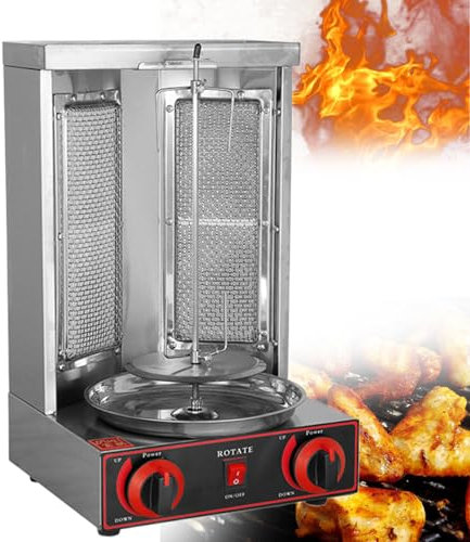 Lakenbroade Máquina asadora Vertical para Shawarma, máquina Sharma, Parrilla giratoria, Parrilla Shawarma, Horno asador, máquina asadora de Pollo,Gas