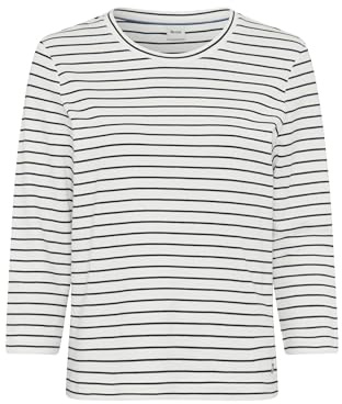 Brax Damen Style.CIRA Cotton Interlock Jersey Stripe 3/4 Arm T-Shirt