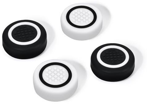 DLseego Joystick Caps für Switch/Switch Lite/Switch OLED, weiche Silikon 4CPS Joystick Grip Covers Anti Slip Switch Thumb Grips für Joycon Controller,Schwarz