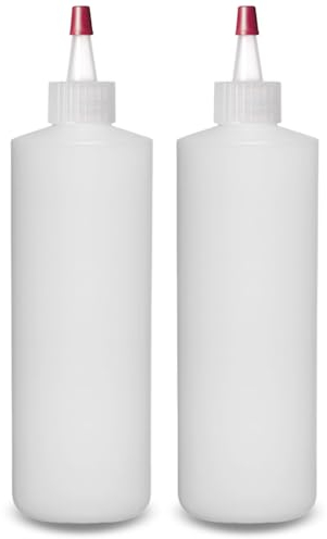 ljdeals Quetschflaschen aus Kunststoff, 473 ml, mit Yorker Ausgießer, BPA-frei, Spritzflaschen für Saucen, Öl, Ketchup, Dressings, Honig, Sirup und mehr, hergestellt in den USA, 2 Stück