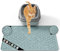 OHMO Cat Litter Mat 60 x 40 cm Light Blue Premium Silicone Rubber, Easy Clean Waterproof Kitty Under Box Trapping Mat, Keep The Floor Tidy