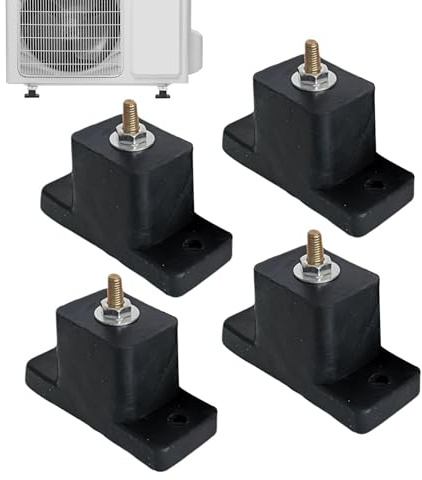 WJnflQN Air Conditioning Shock Pads - Rubber Shock Absorbing Mounting Brackets,Damping Compressor Feet, Anti Vibration Pad for Air Conditioner Outdoor Unit
