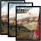 Tinkeps Cadre 50x70 cm, Cadre Photo Noir Set de 3, à Suspendre Horizontalement ou Verticalement au Mur, avec plaque acrylique Transparent et Incassable