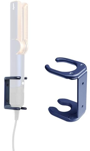Metall-Wandhalterung Halter Ständer Halterung für Dyson Airstrait HT01 Haarglätter Aufbewahrung Zubehör (Blau)
