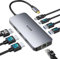 Station d'accueil USB C Dual HDMI, MOKiN 8 en 1 Docking Station pour 3 Moniteurs 4K, Dock USB C avec 2 HDMI et 1 Displayport, 1 Gbps Ethernet, Chargement 100W PD, 3 USB 3.0 Ports pour Dell, HP, Lenovo