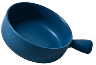 Cabilock 2 Piezas Bandeja Para Hornear Con Mango Doméstico Sartén De La Parrilla De La Estufa Tazón De Azúcar Placa Para Hornear De Cerámica Redonda Horno De Pan Sartén Antiadherente Blue