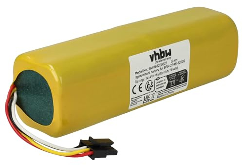 vhbw Akku Ersatz für Xiaomi BJSTS0002-2016 | 400-900-1755 Ruby_S, BRR-1P4S-2600S für Saugroboter (5200 mAh, 14,4 V, Li-Ion)