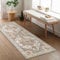 GENIMO Vintage Teppich Schlafzimmer 80x200CM Teppich Flur Waschbare Kurzflor Boho Carpet, rutschfest Teppiche for Küche Balkon Badezimmer, Brick
