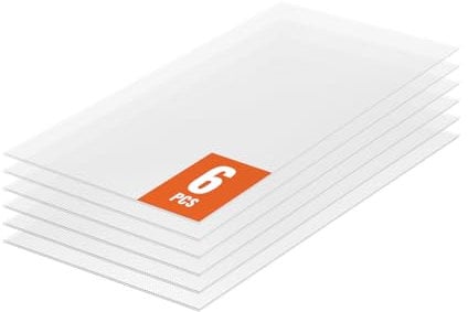 VEVOR Plaque en Polycarbonate, 1210x605x4 mm, Panneaux de Toit en Feuilles, Lot de 6, Toiture Plastique Ondulé Imperméable, Protection Contre UV, Transparent, Résistant aux Chocs, pour Serre, Jardin
