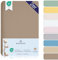 BARBONS Spannbettlaken für Baby Kinderbett 60x120 / 70x140-100% Jersey Baumwolle Spannbetttuch Oeko-TEX Standard 100 Zertifiziert Bettlaken für Babybett - Taupe 60 x 120/70 x 140 cm 2er