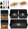 Accesorios de revestimientos de silicona de freidora de aire para Cosori Dual Airfryer Twinfry, 1 x 10L +2 x 5L Lanje flexible grande, cestas de freidora de aire, tong incluida (Cosori 10l)