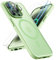 ORETECH Magnetisch Hülle für iPhone 14 Pro mit 2 Schutzfolie+1 Kameraschutz, Kompatibel mit Mag-Safe, Stoßfest Kratzfest Mattierte Transluzente Handyhülle für iPhone 14 Pro Hülle 6,1 Helles Cyan