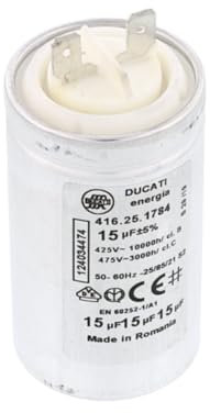Condensateur collier 15 f d'origine Sèche-linge 1240344745 ELECTROLUX