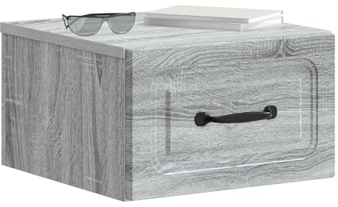 vidaXL Wandmontierter Nachttisch 2 pcs Graues Sonoma 34,5 x 33 x 20 cm, Stylischer Nachttisch, kompakter Beistelltisch, modernes Schlafzimmermöbel, Coole Aufbewahrung, minimalistisches Design