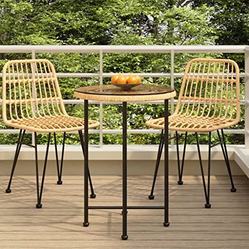 YunCangg Table à manger Ø 55 cm en verre trempé et acier pour balcon, terrasse, extérieur avec cadre stable, résistante aux intempéries, facile d'entretien, peu encombrante, polyvalente pour