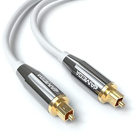 JAMEGA - 3m Toslink Kabel Digitalkabel Premium Qualität | Optisches Kabel Digital Audiokabel LWL DTS SPDIF kompatibel mit Soundbar, Stereoanlage, Heimkino, Heimkino, PS5, PS4, XBOX uvm. - Weiß