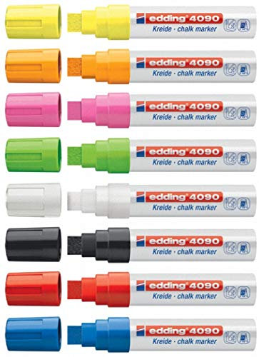 edding 4090-4095 Fenster-/Kreidemarker (4-15 mm, sortiert, 8)
