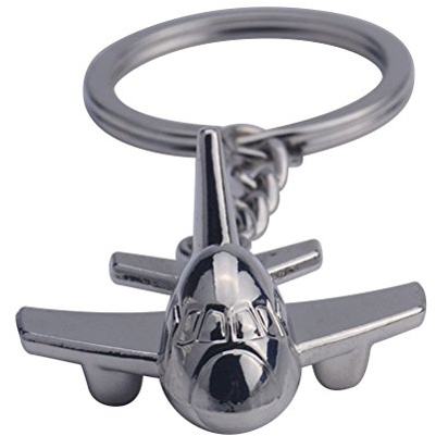 VOSAREA Porte-clés Avion Personnalisé Pendentif Métal Clé Voiture Pochette Cadeau Original Souvenir de Fête