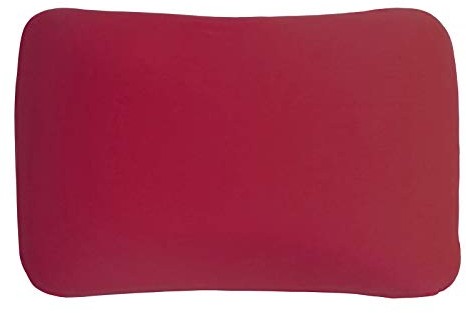 Edda Lux Bezug passend für Tempur Arch und Tempur Symphony S und M Schlafkissen, Softer Jersey Kissenbezug mit Reißverschluss, aus 100% Baumwolle, in Karmin