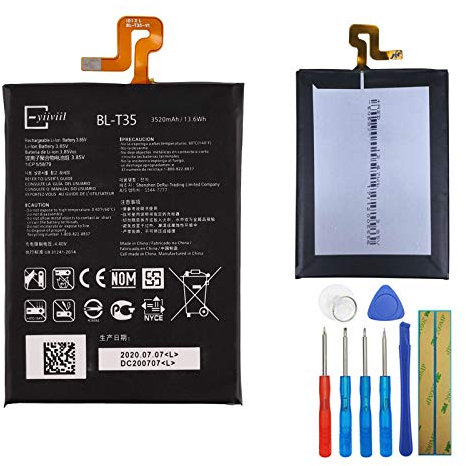 E-yiiviil Batería de repuesto G011B BL-T35 compatible con Google Pixel 2 XL 6.0 3720 mAh 3,85 V con herramientas