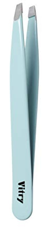 Vitry Pince à Épiler Professionnelle Mors Biais Turquoise