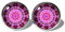 Mandala Pink-Rosa Ohrstecker ABOUKI Damen Mädchen Kinder Edelstahl Ohrschmuck Motiv Paisleymuster Boho Hippie Ethno handgefertigte Ohrringe silber-farben