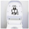 Autocollant De Toilette Creative Shh Siège De Toilette Autocollants en Vinyle Amovible À Laver Salle De Bain Porte Étanche Stickers Panda Sticker WC Décoration 1pc