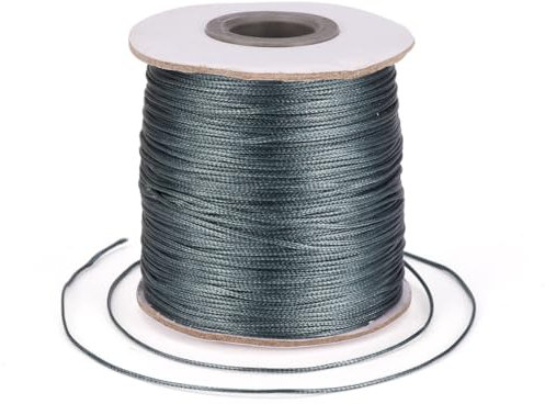 Cheriswelry Geflochtene Polyesterschnur mit Spule, 0,5 mm, 180 Meter, Grau