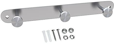 Intirilife Porte-Manteau en Acier Inoxydable Modell A - 3 Crochet - Porte-Manteau Mural avec Crochet Mural en 5 modèles différents