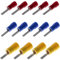 Flachstift Kabelschuhe Kabel Steckverbinder 10mm Stift 0.5-6.0 mm² Flat Pins (10mm Stift | Blau | 1.5-2.5mm², 100 Stück)