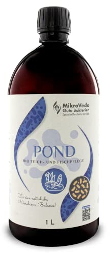 MikroVeda Pond 1l Bio Teichreiniger mit effektiven Mikroorganismen, Wasseraufbereiter für Teich und Aquarium, Teichpflege Bio