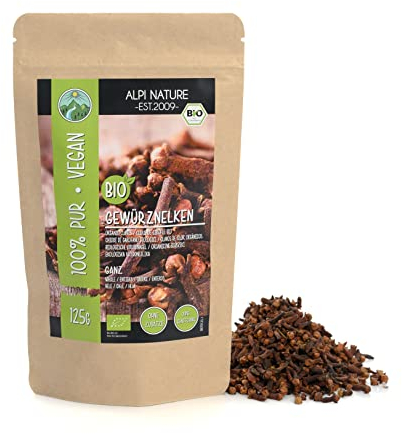 Alpi Nature Chiodi di Garofano BIO Interi 125g, Chiodi di Garofano Essiccati, Spezie per Cucina