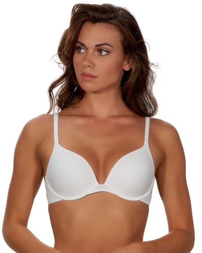 After Eden Women's Single Boost Bra Recycled Fabric, White, Size 85B