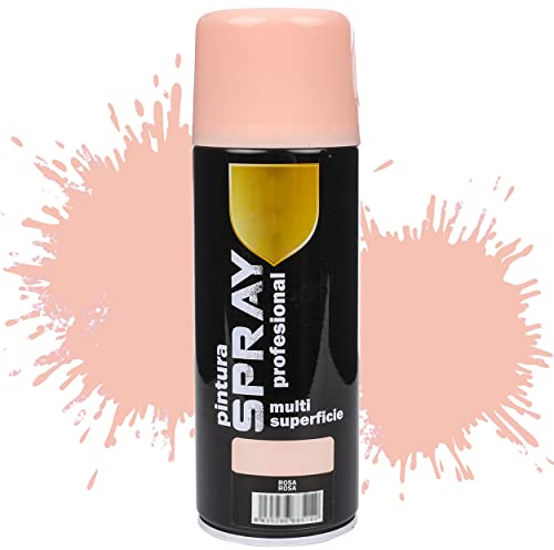 Etrexonline Pintura Spray Multicolor Profesional 400ml Adecuado Metal Madera y Plástico - Color Rosa (Paquete de 1)