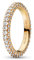 PANDORA Timeless Einreihiger Pavé Ring mit vergoldeter Metalllegierung und Cubic Zirkonia Timeless Collection, Größe 52, 162627C01-52
